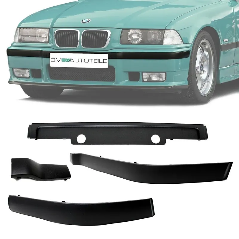 4-Pcs Front Bumper Black Mouldings Panels Trims fits on BMW E36 M3 90-99 M-Sport Bestpreis
