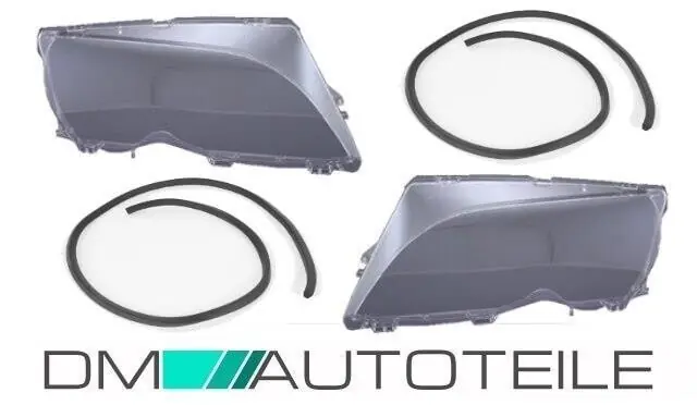 2x SALOON ESTATE FACELIFT Headlight Glass Cover Headlamp lens fits BMW E46 01-05 Heißes Angebot