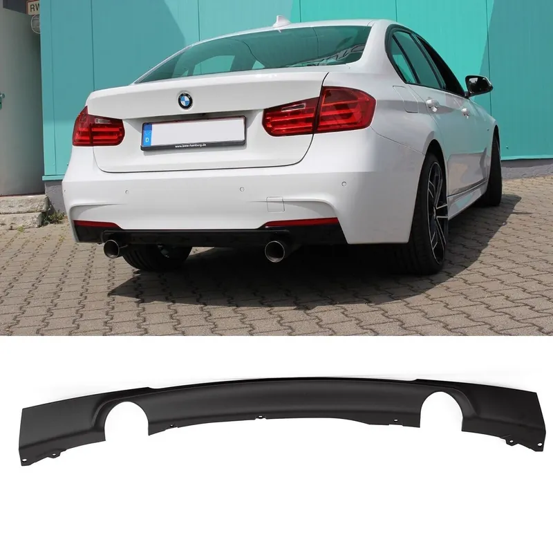 335 Duplex Rear Diffuser Black fits on BMW F30 F31 M-Sport Bumper 11-17 335d 335i Sichere Zahlung